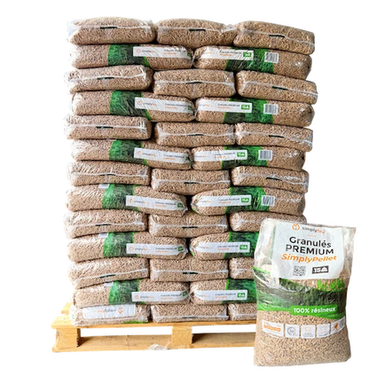 Granulés de bois Premium SimplyPELLET - 65 sacs 975kg