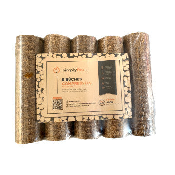 Buche compressée PREMIUM à haut rendement - SimplyBuche JOUR