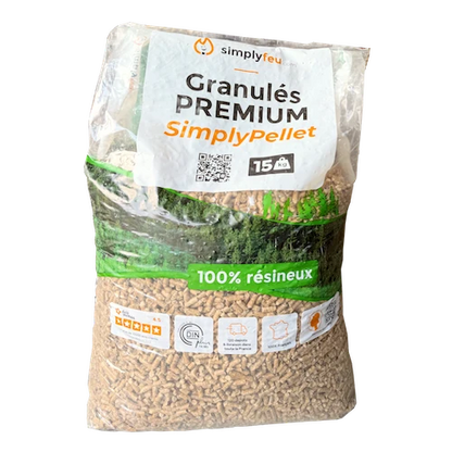 Granulés de bois Premium SimplyPELLET - 65 sacs 975kg